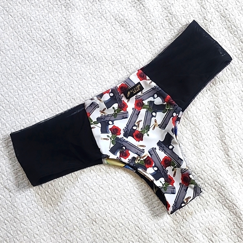 Savage Swim Reversible Bottoms with Mesh Sides